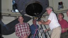 People at telescope