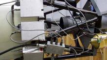 The Prime Focus Corrector mounted on the 0.8-meter telescope.