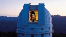 The 2.1-meter Otto Struve Telescope dome.
