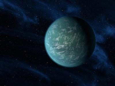 An artist's concept of Kepler-22b, and more artwork, is available from NASA.