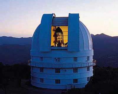 The 2.1-meter Otto Struve Telescope dome.