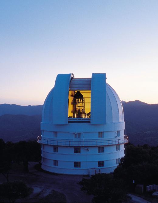 The 2.1-meter (82-inch) Otto Struve Telescope at the University of Texas McDonal