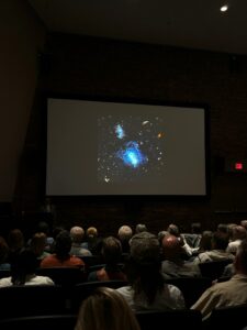 Crowd watching a presentation