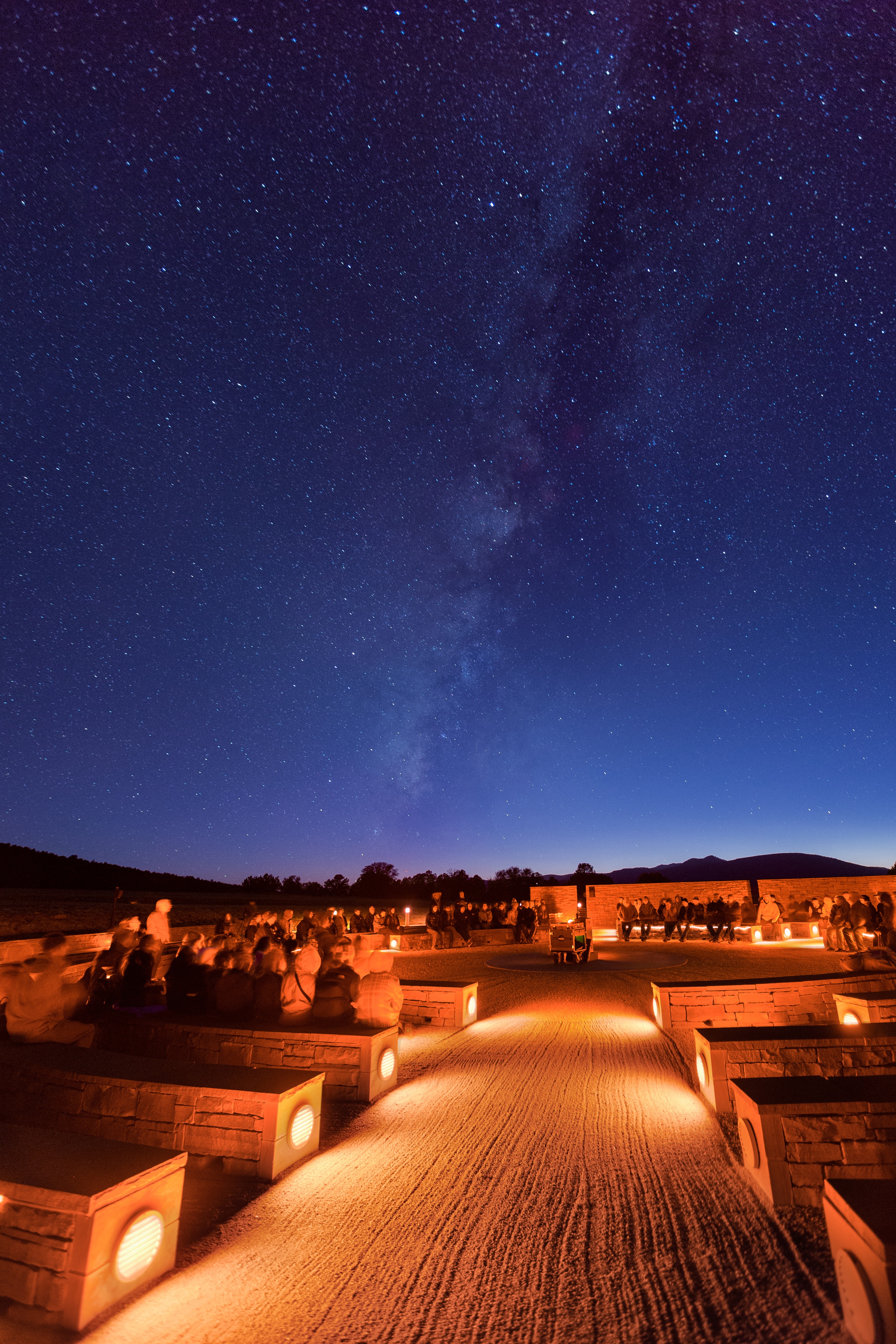 Amphitheater with Milky Way