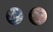 Comparison of Earth & Kepler-1649c (unlabeled)