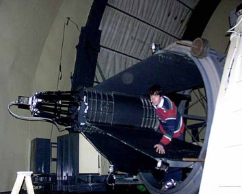 The 2.1-meter Otto Struve telescope has been brought down for servicing.