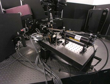 The High Resolution Spectrograph is located below the observing floor of the HET