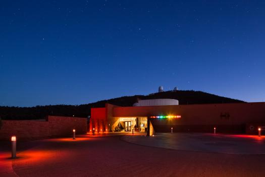 Visitors Center at night