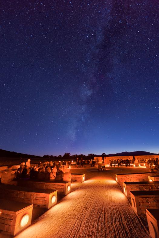 Amphitheater with Milky Way